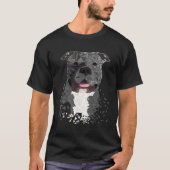 American Bully XL Without Cuped Ears Polygon Tシャツ (正面)