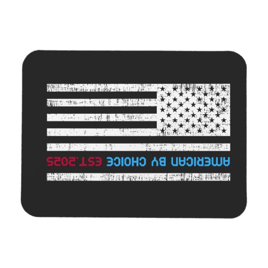 American By Choice Est.2025 マグネット (横)
