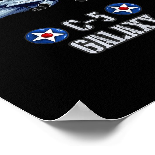 American C-5 Galaxy Military Transrt Aircraft  ポスター (角)