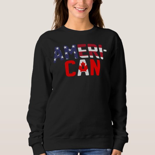 American Canadian Flag apparel America Canada Patr スウェットシャツ (正面)
