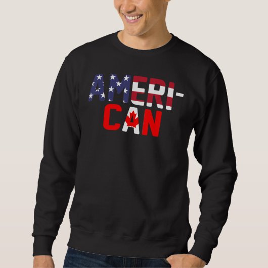 American Canadian Flag apparel America Canada Patr スウェットシャツ (正面)