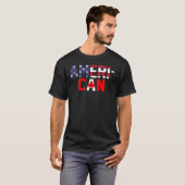American Canadian Flag apparel America Canada Patr Tシャツ (正面フル)