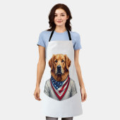 American Canine Golden Retriever Vintage Tee エプロン (着用した状態)