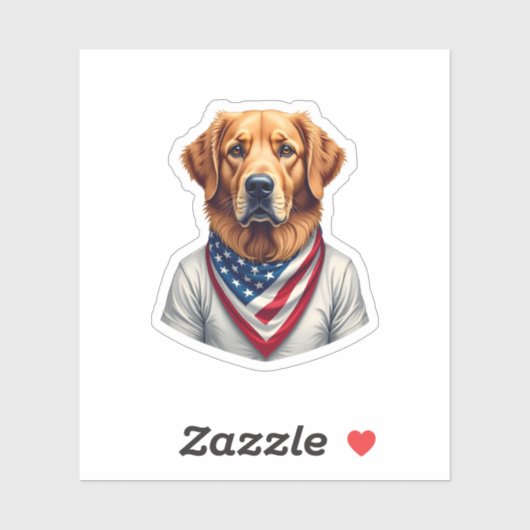 American Canine Golden Retriever Vintage Tee シール (シート)