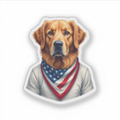 American Canine Golden Retriever Vintage Tee シール (正面)