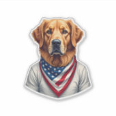 American Canine Golden Retriever Vintage Tee シール (正面)