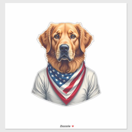 American Canine Golden Retriever Vintage Tee シール (シート)