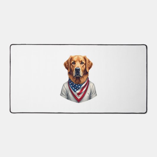 American Canine Golden Retriever Vintage Tee デスクマット (正面)