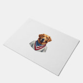 American Canine Golden Retriever Vintage Tee ドアマット (アングル)