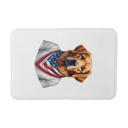 American Canine Golden Retriever Vintage Tee バスマット (正面)