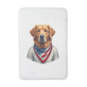 American Canine Golden Retriever Vintage Tee バスマット (正面縦)