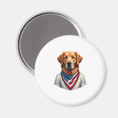 American Canine Golden Retriever Vintage Tee マグネット (正面/裏面)