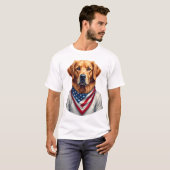 American Canine Golden Retriever Vintage Tee Tシャツ (正面フル)