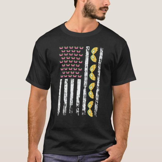 American Carnival Masquerade Mardi Gras Flag Holid Tシャツ (正面)