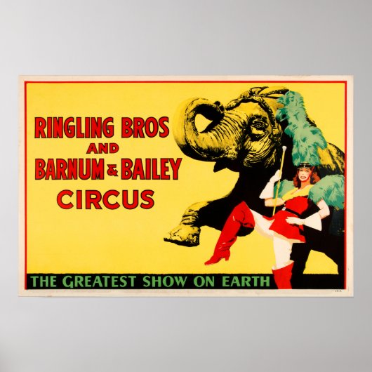 AMERICAN CIRCUS Ringling BrosヴィンテージAcrobat Show ポスター (正面)