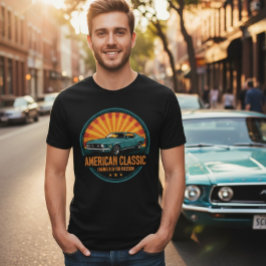 American Classic Muscle Car Retro T-Shirt トライブレンドＴシャツ