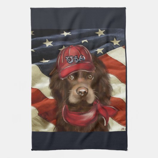 American Cocker Spaniel  キッチンタオル (縦)