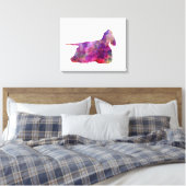 American Cocker Spaniel 01 in watercolor 2 キャンバスプリント (インサイチュ (寝室))