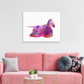 American Cocker Spaniel 01 in watercolor 2 キャンバスプリント (インサイチュ (リビング))