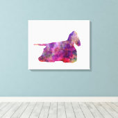 American Cocker Spaniel 01 in watercolor 2 キャンバスプリント (インサイチュ (ウッドフロア))