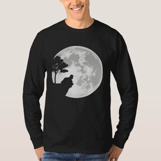 American Cocker Spaniel Moon Halloween Costume Tシャツ (正面)