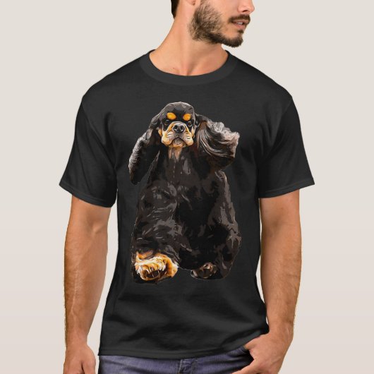 American Cocker Spaniel - Stunning Black and Tan D Tシャツ (正面)