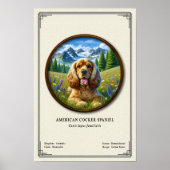 American Cocker Spaniel Zoology Series ポスター (正面)