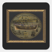 American Colonial Schooner Sir Edward Hawke スクエアシール (正面)