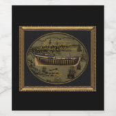 American Colonial Schooner Sir Edward Hawke ワインラベル (シングルラベル)