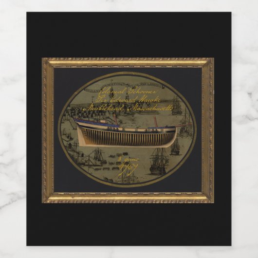 American Colonial Schooner Sir Edward Hawke ワインラベル (シングルラベル)