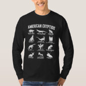 American Cryptids Cryptozoology Chart Tシャツ (正面)