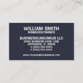 American Dog Catの税制準誇りを持った備サービス 名刺 (裏面)