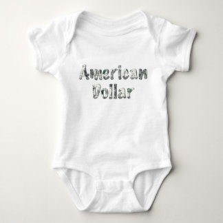 American Dollar Money Typography – Cute Baby ベビーボディスーツ