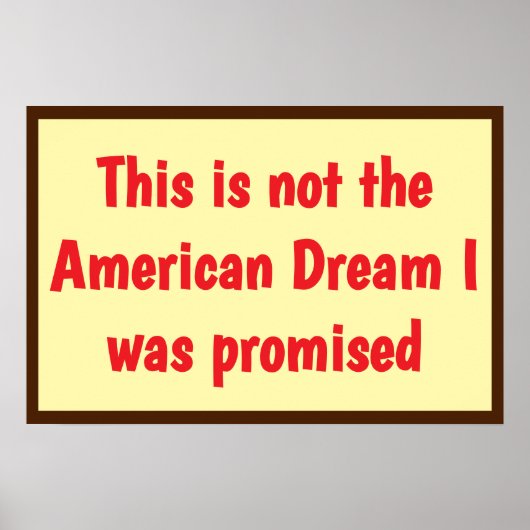 American Dream Promised ポスター (正面)