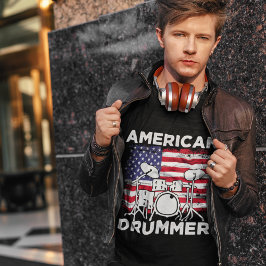 American Drummer Funny Musician vintage Tシャツ