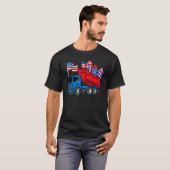 American Dump Truck 4th Of July Fourth Toddler Boy Tシャツ (正面フル)