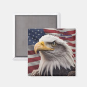 American Eagle 2 Inch Square Magnet マグネット (正面/裏面)