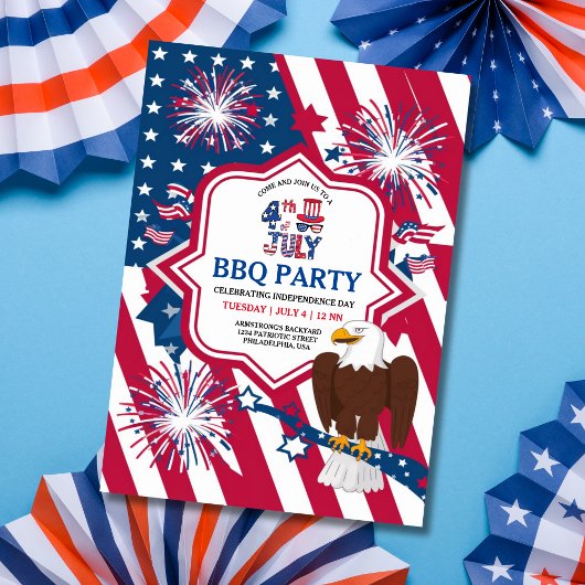 American Eagle 4th of 7月Independence Dayパーティー 招待状