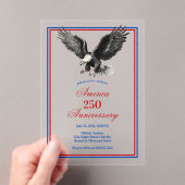 American Eagle America 250 Anniversary Party アクリル招待状 (インサイチュ (ポータブル))