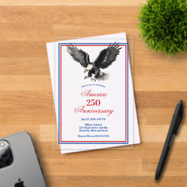 American Eagle America 250 Anniversary Party アクリル招待状