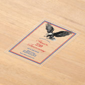 American Eagle America 250 Anniversary Party アクリル招待状 (レイダウン)