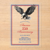 American Eagle America 250 Anniversary Party アクリル招待状 (正面)