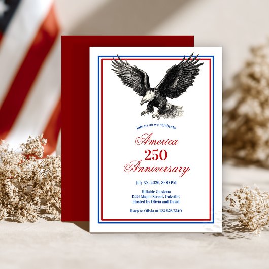 American Eagle America 250 Anniversary Party 招待状