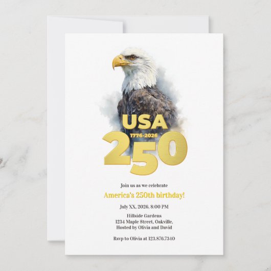 American Eagle America's 250th Anniversary 招待状 (正面)