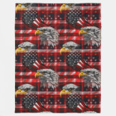 American Eagle Blanket Stars & Stripes for July 4 フリースブランケット (正面)