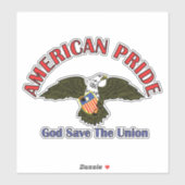 American Eagle Crest God Armeth the Patriot 1812 シール (シート)