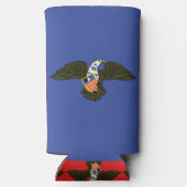 American Eagle Crest God Armeth the Patriot 1812 スリム缶クーラー (裏面)