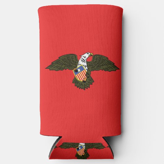 American Eagle Crest God Armeth the Patriot 1812 スリム缶クーラー (正面)