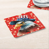 American Eagle Flag スクエアペーパーコースター (アングル)