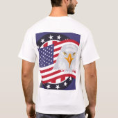 American Eagle & Flag Patriotic T-Shirt Tシャツ (裏面)